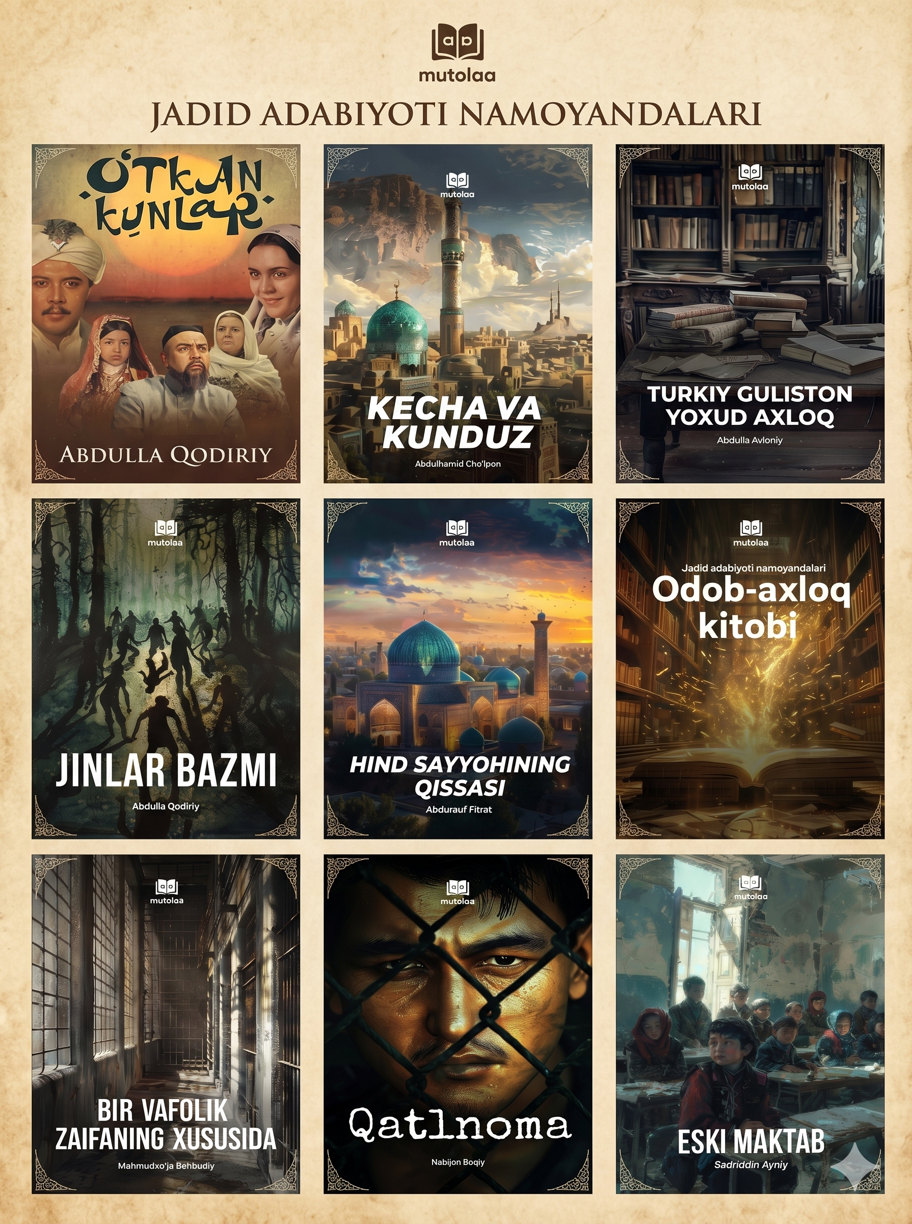 Masterpieces of Jadid Literature on the "Mutolaa" Platform